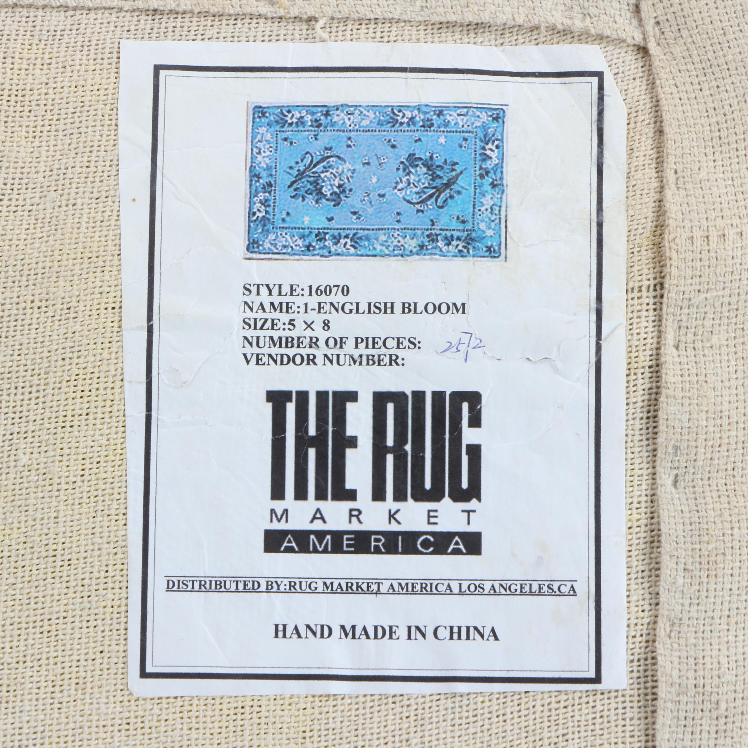 Hand-Hooked Rug Market "English Bloom" Area Rug