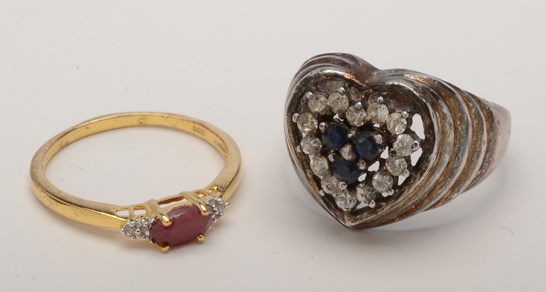 Sterling Silver Rings With Diamonds and Gemstones