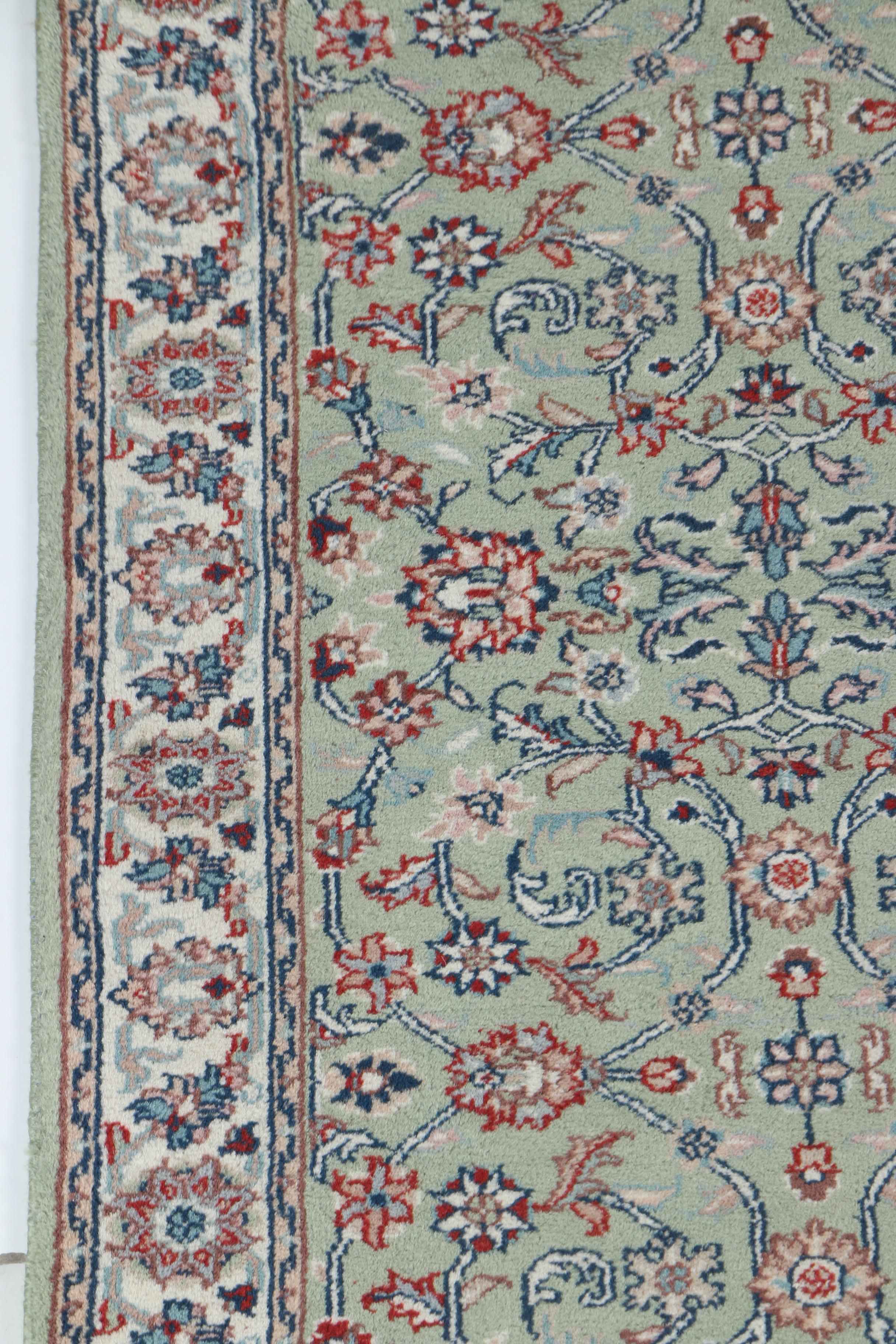 Hand-Knotted Indian Wool Carpet Runner from Arthur T. Gregorian