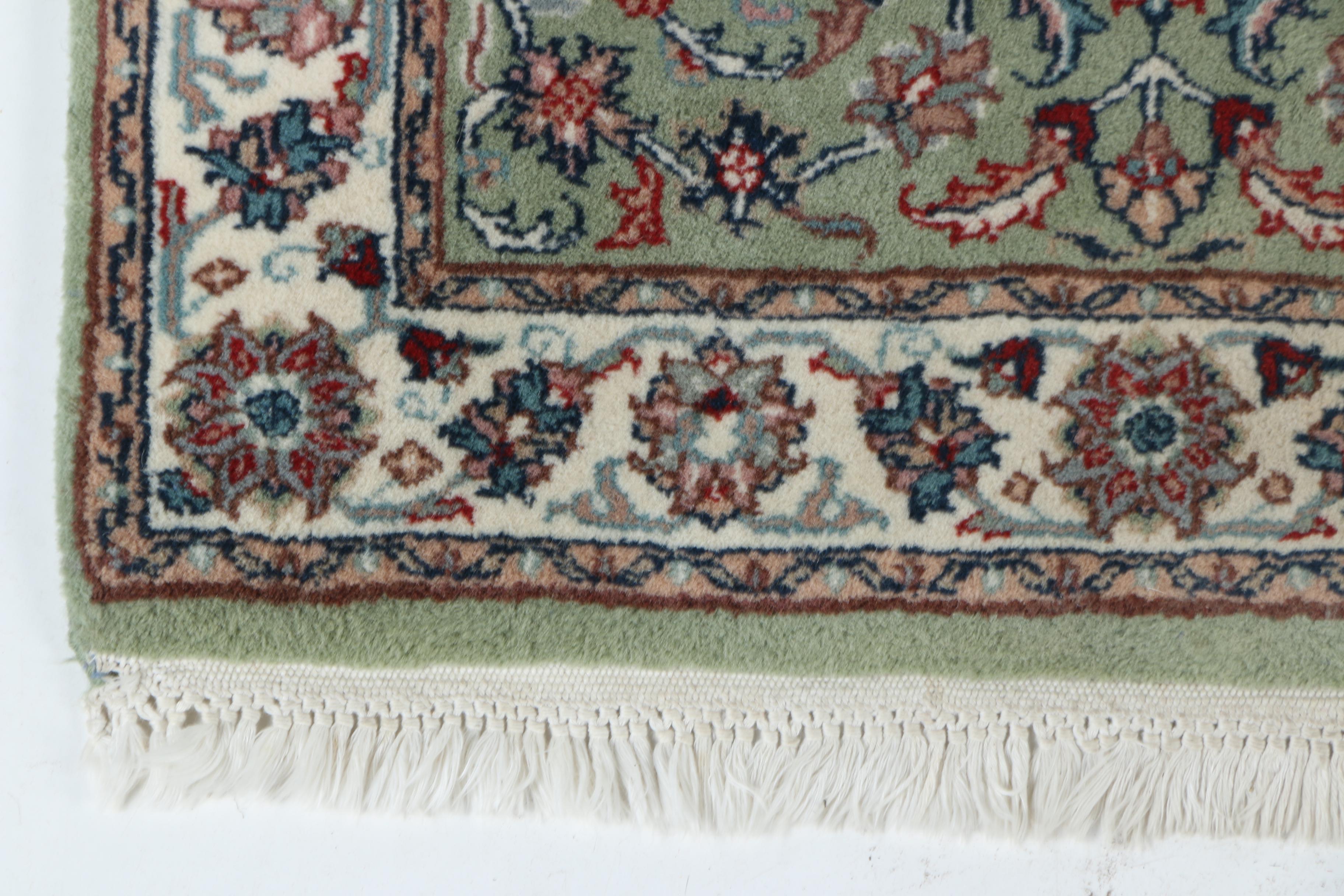 Hand-Knotted Indian Wool Carpet Runner from Arthur T. Gregorian