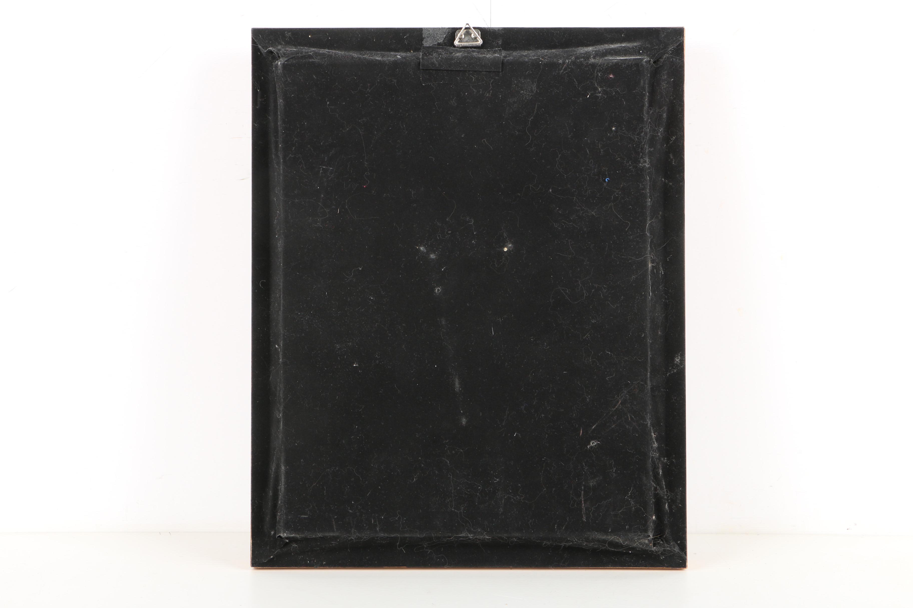 Framed Carved Soapstone Wall Décor