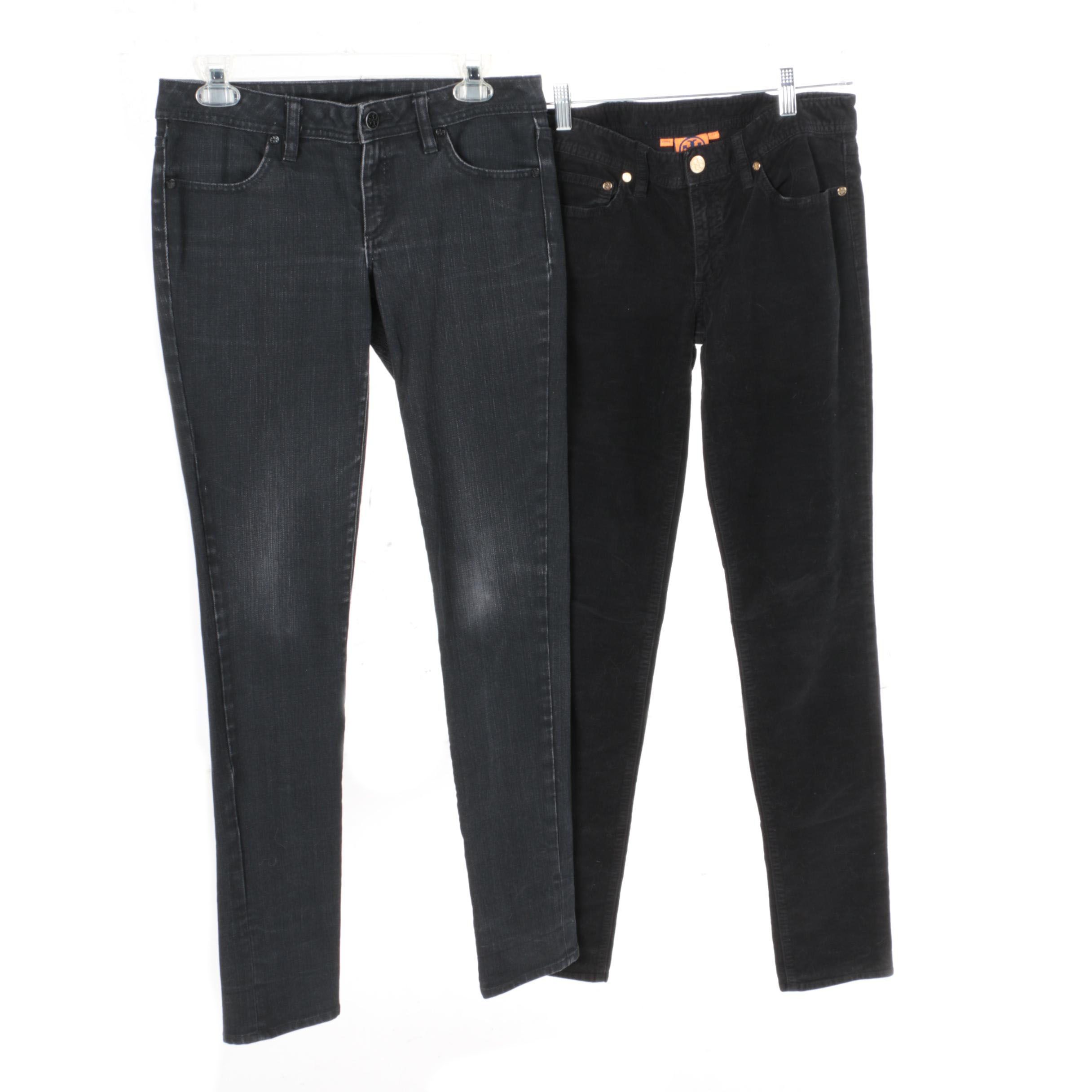 Women's Tory Burch Black Skinny Jeans and Corduroys