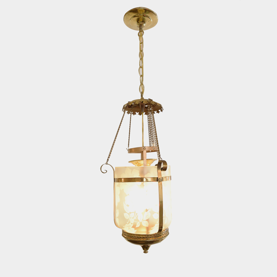 Pendant Lamp With Etched Shade