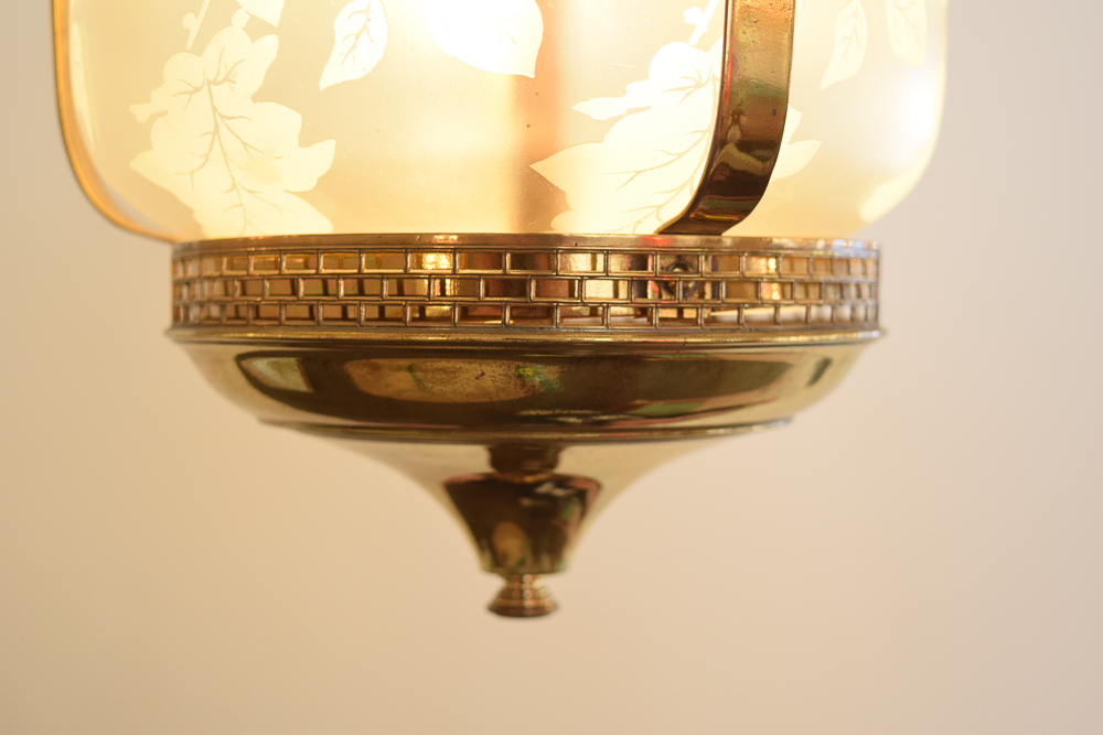 Pendant Lamp With Etched Shade