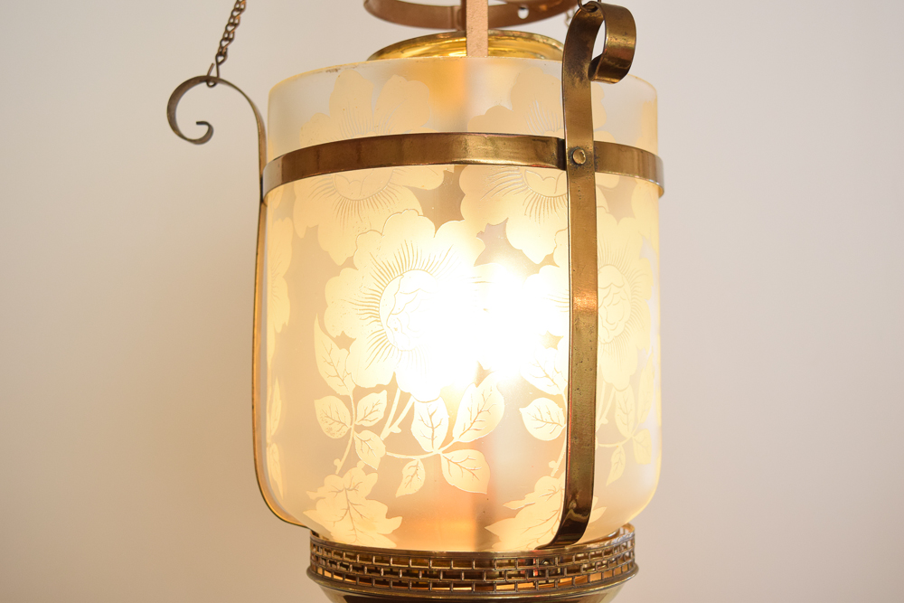 Pendant Lamp With Etched Shade