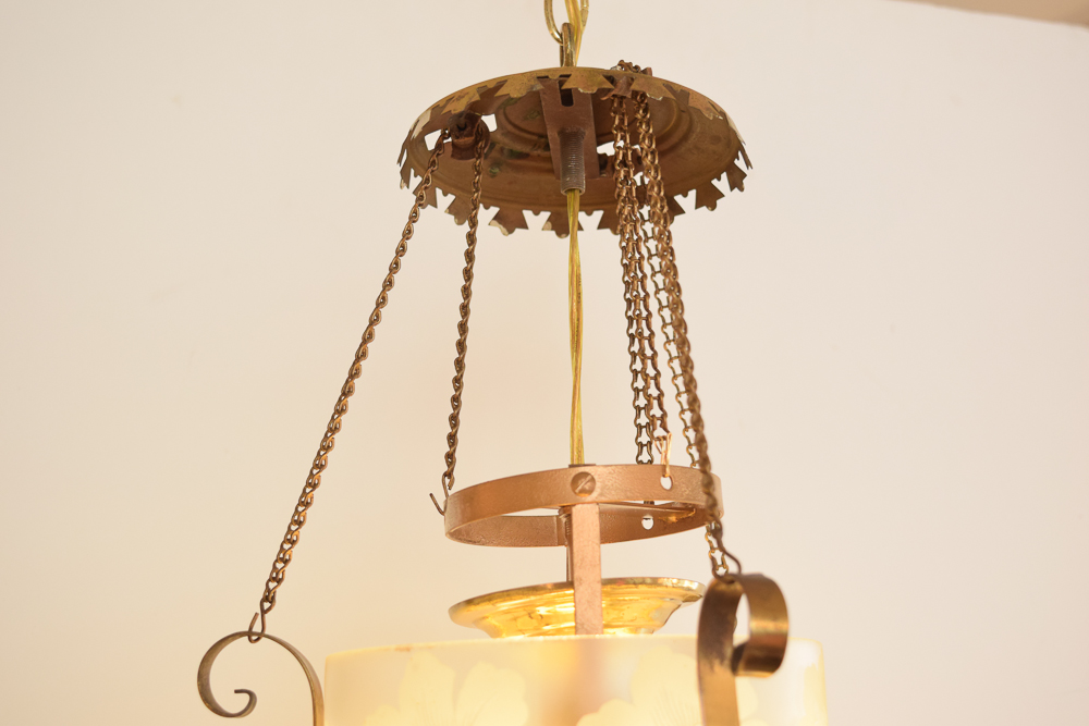 Pendant Lamp With Etched Shade