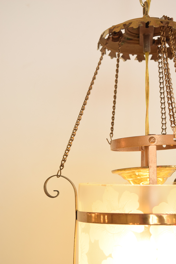 Pendant Lamp With Etched Shade