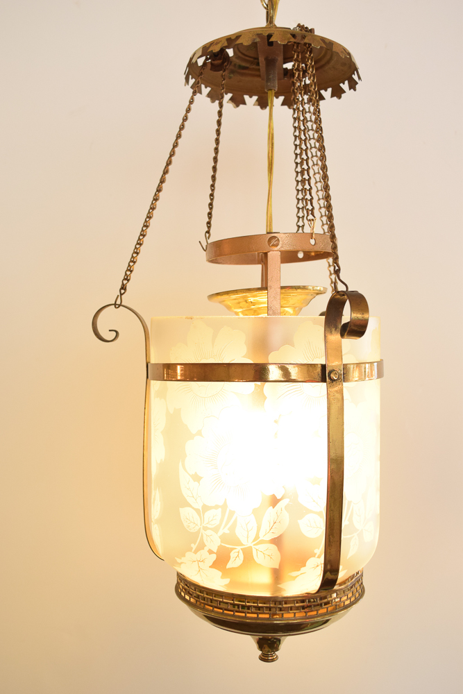 Pendant Lamp With Etched Shade