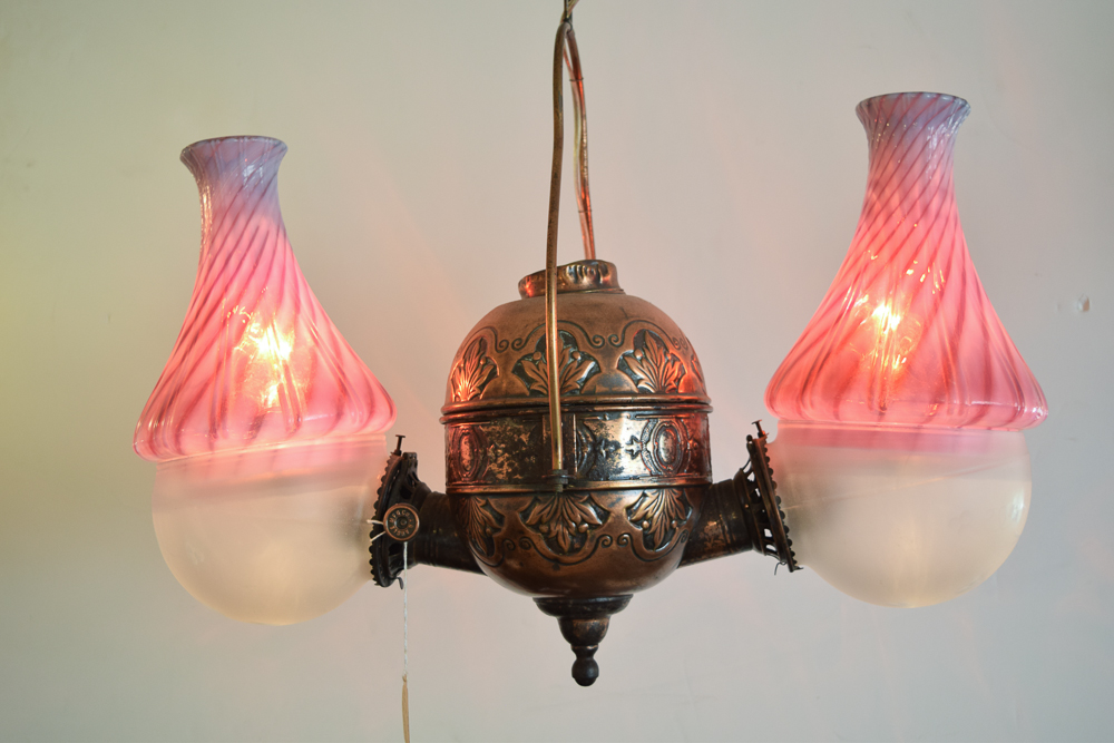 Converted Hanging Oil Lamp