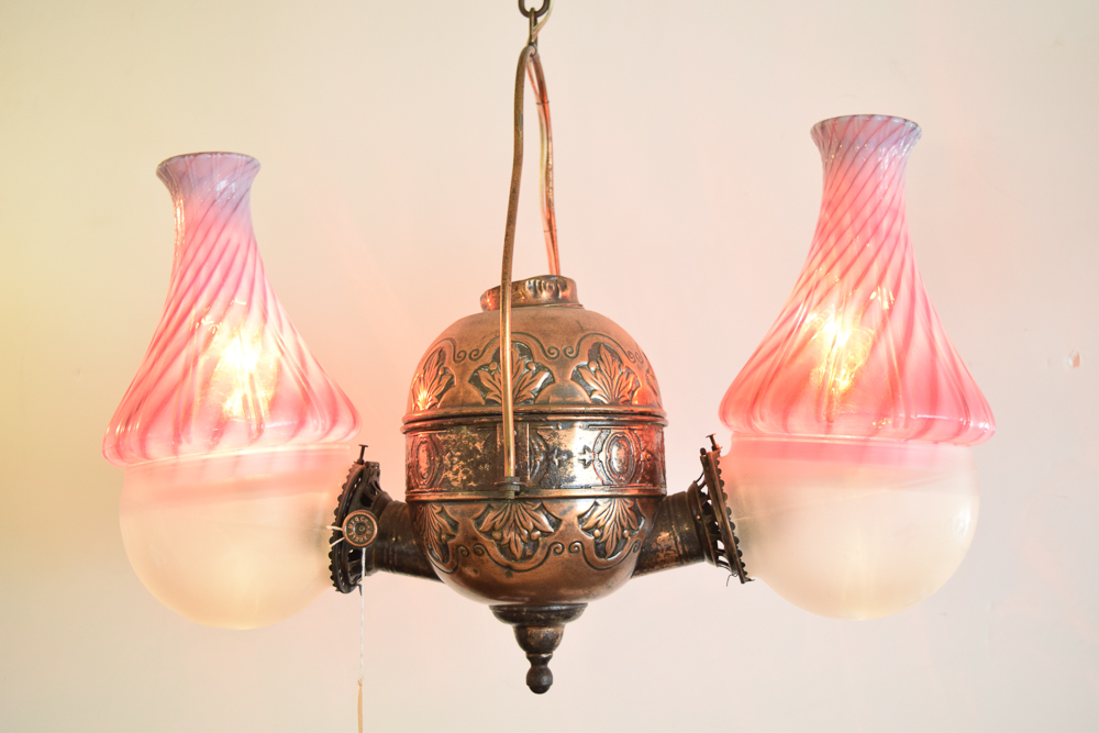 Converted Hanging Oil Lamp