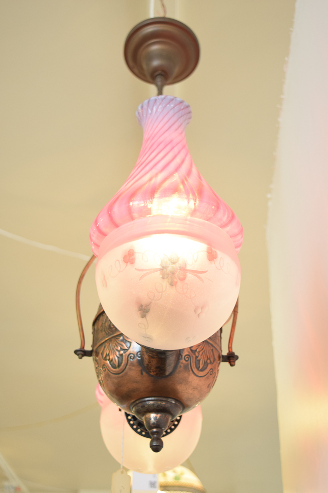Converted Hanging Oil Lamp