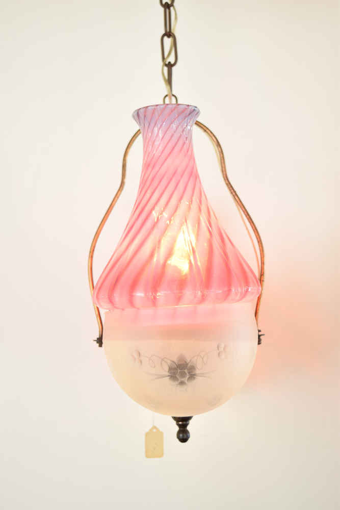 Converted Hanging Oil Lamp