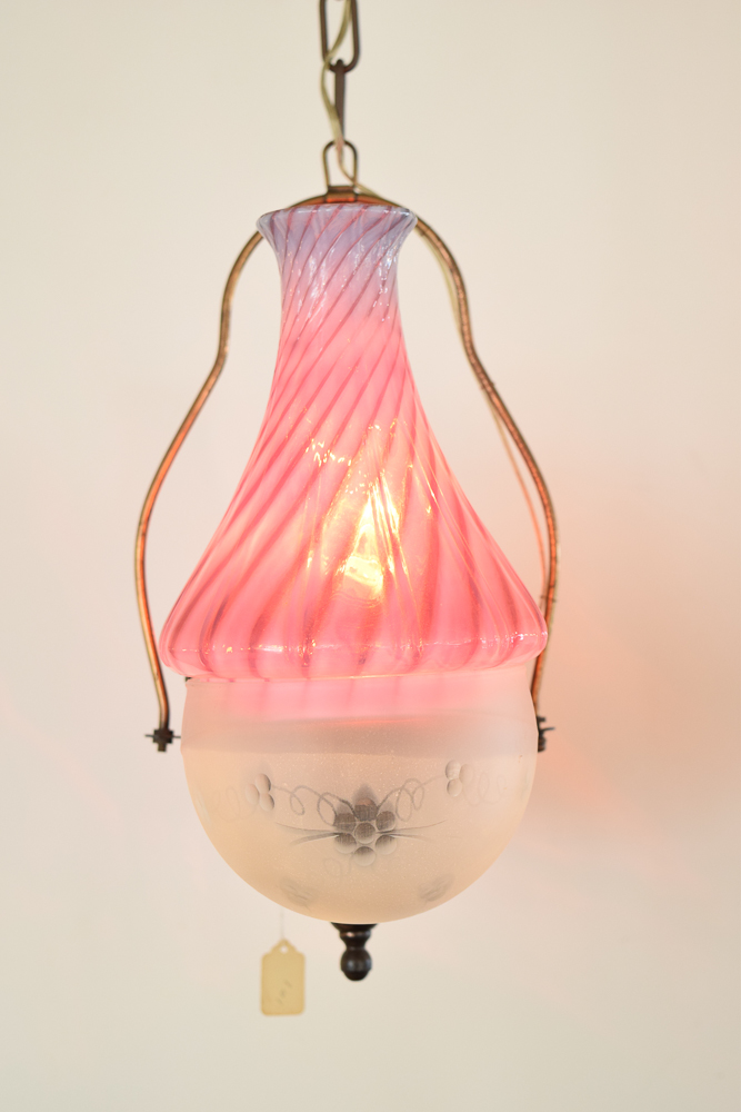 Converted Hanging Oil Lamp