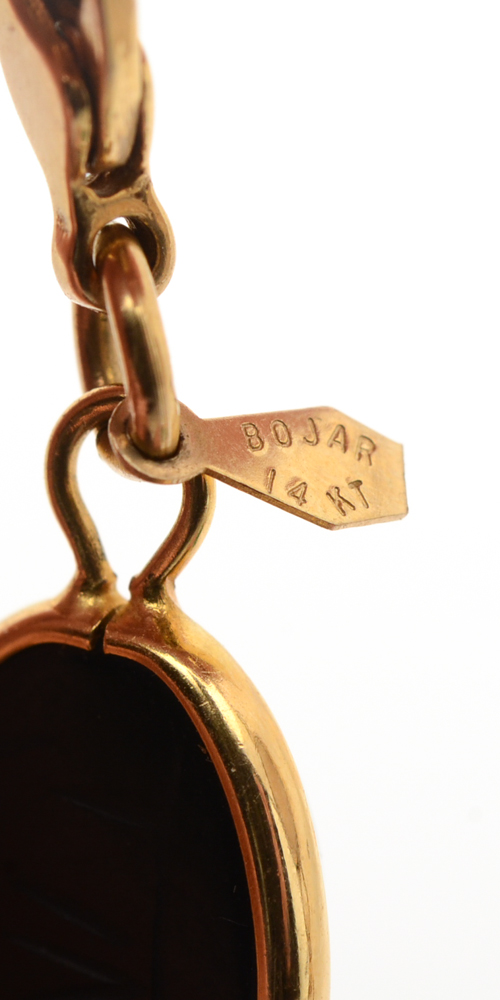 14K Yellow Gold Scarab Bracelet