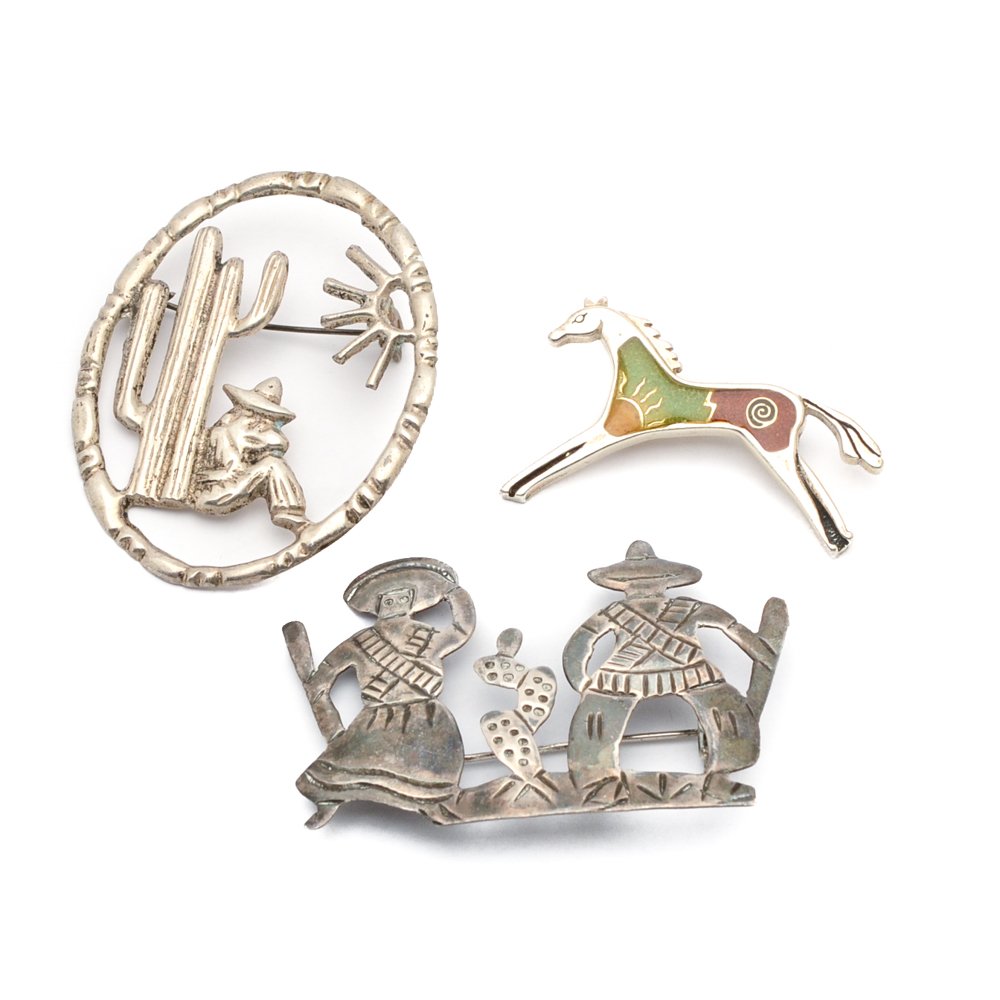 Sterling Silver Novelty Pins