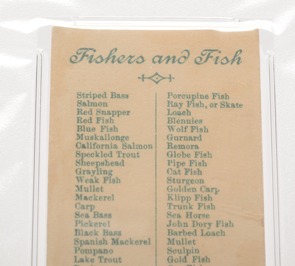 1888 "Duke's Cigarettes" PSA Fish Trading Card