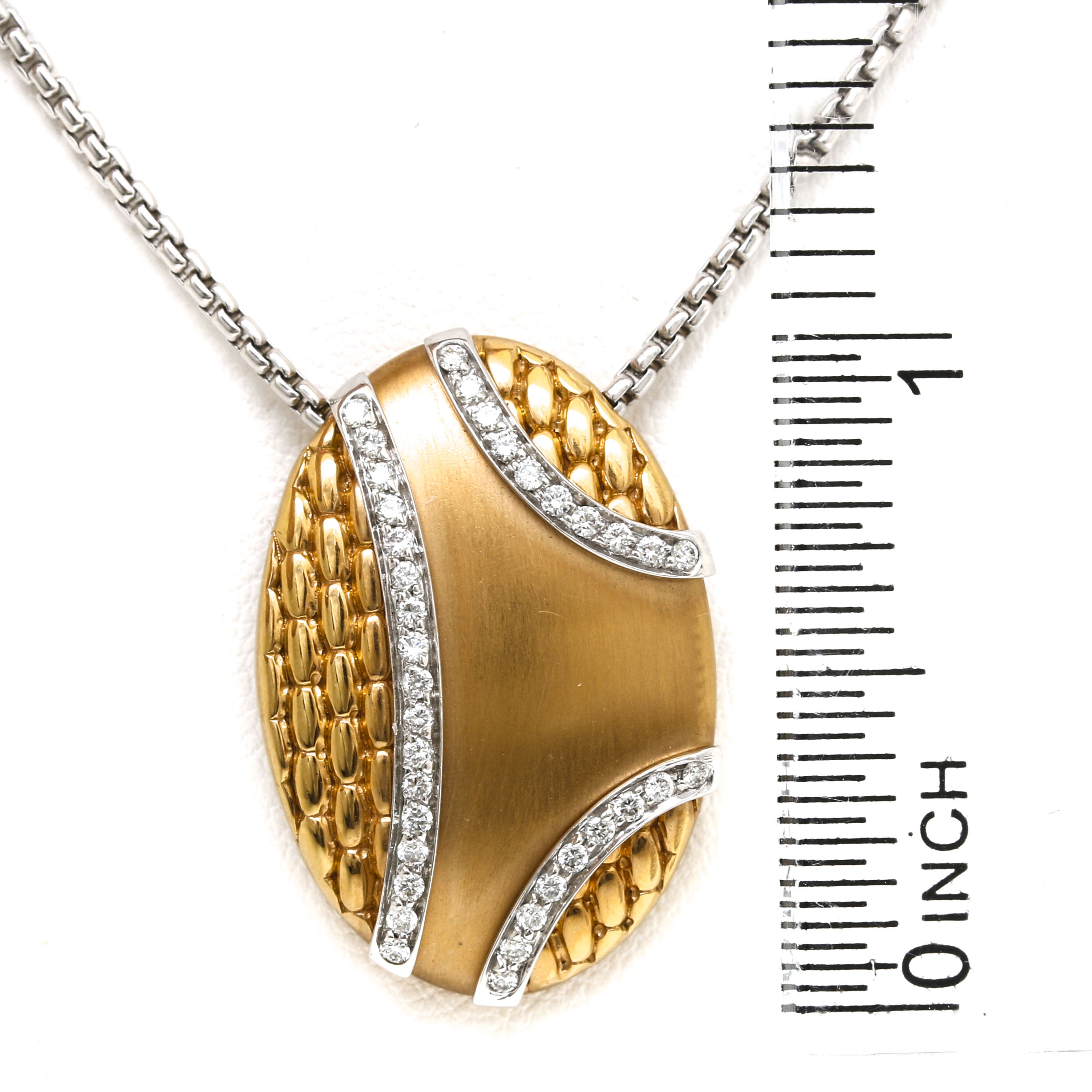 Fope 18K White and Yellow Gold Diamond Pendant Necklace