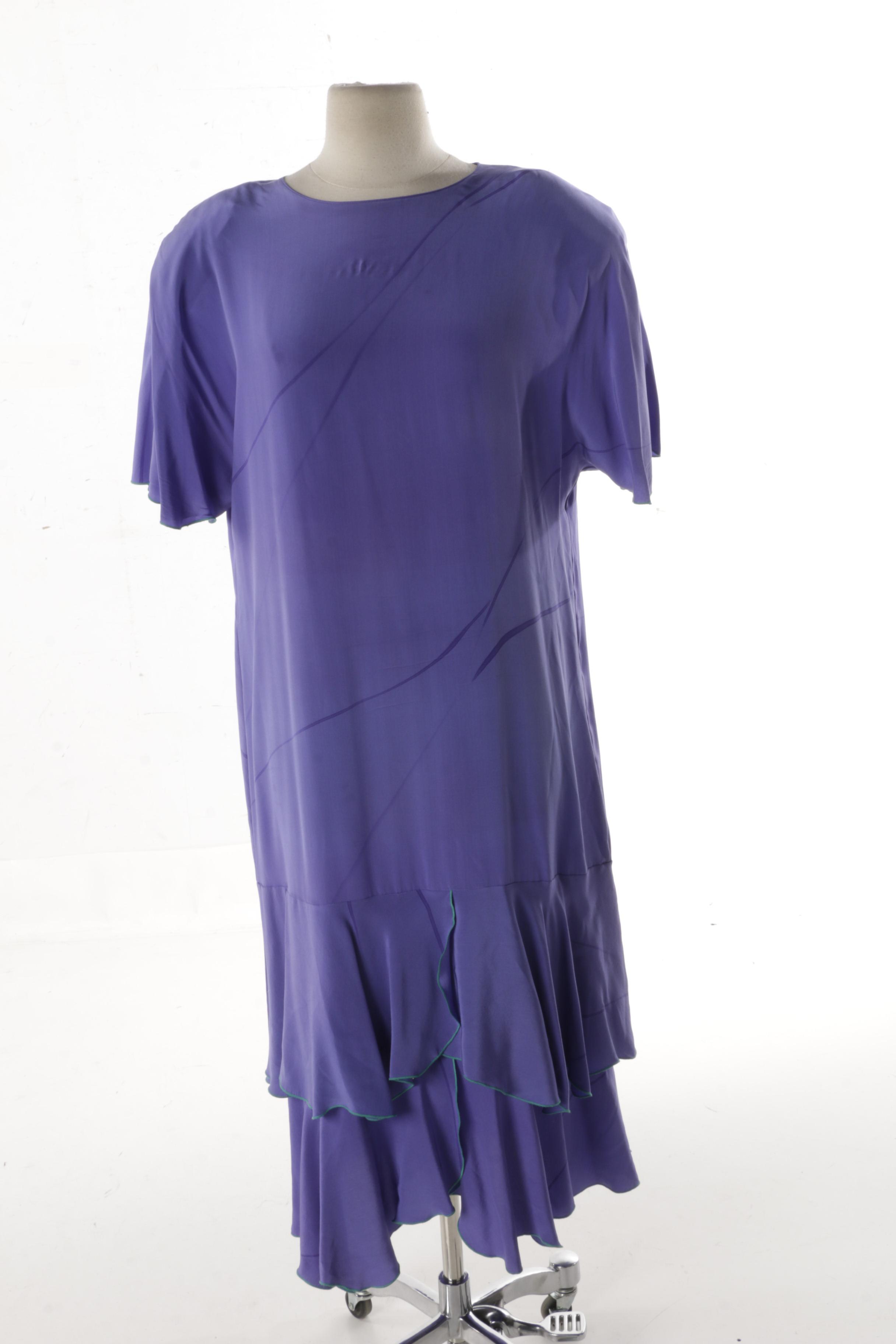 Women's Yolanda Lorente Hand-Painted Silk Ensemble