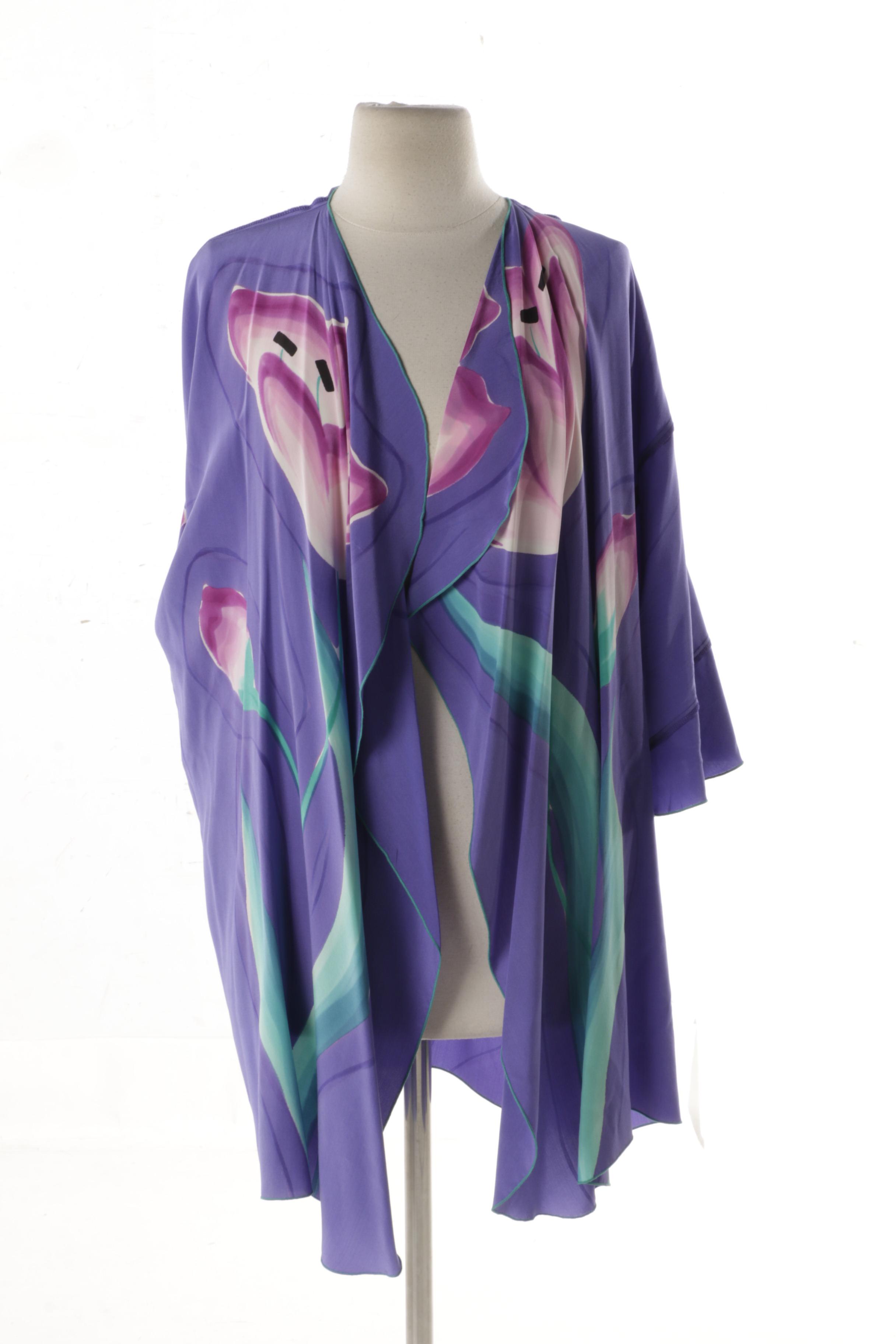 Women's Yolanda Lorente Hand-Painted Silk Ensemble