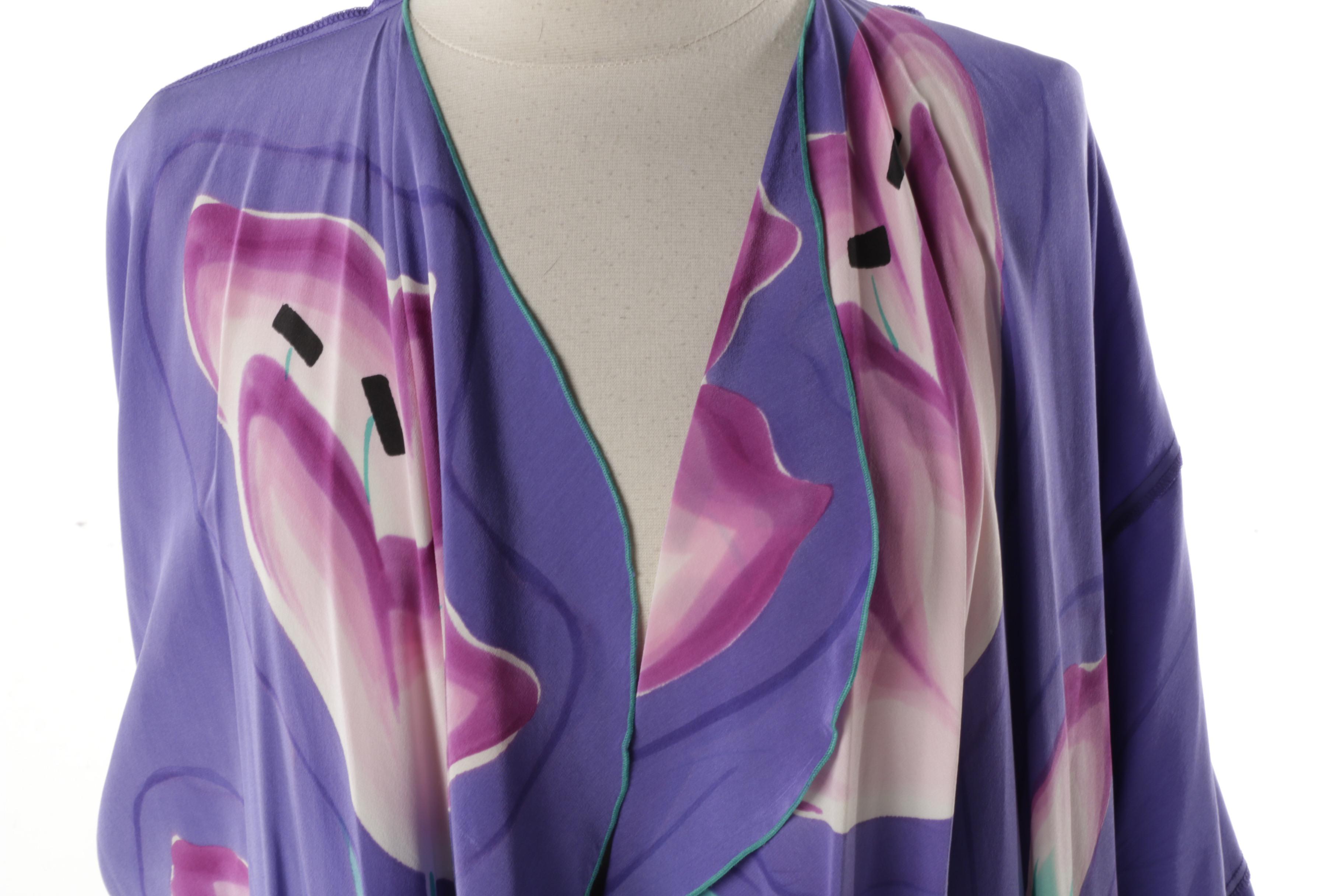 Women's Yolanda Lorente Hand-Painted Silk Ensemble