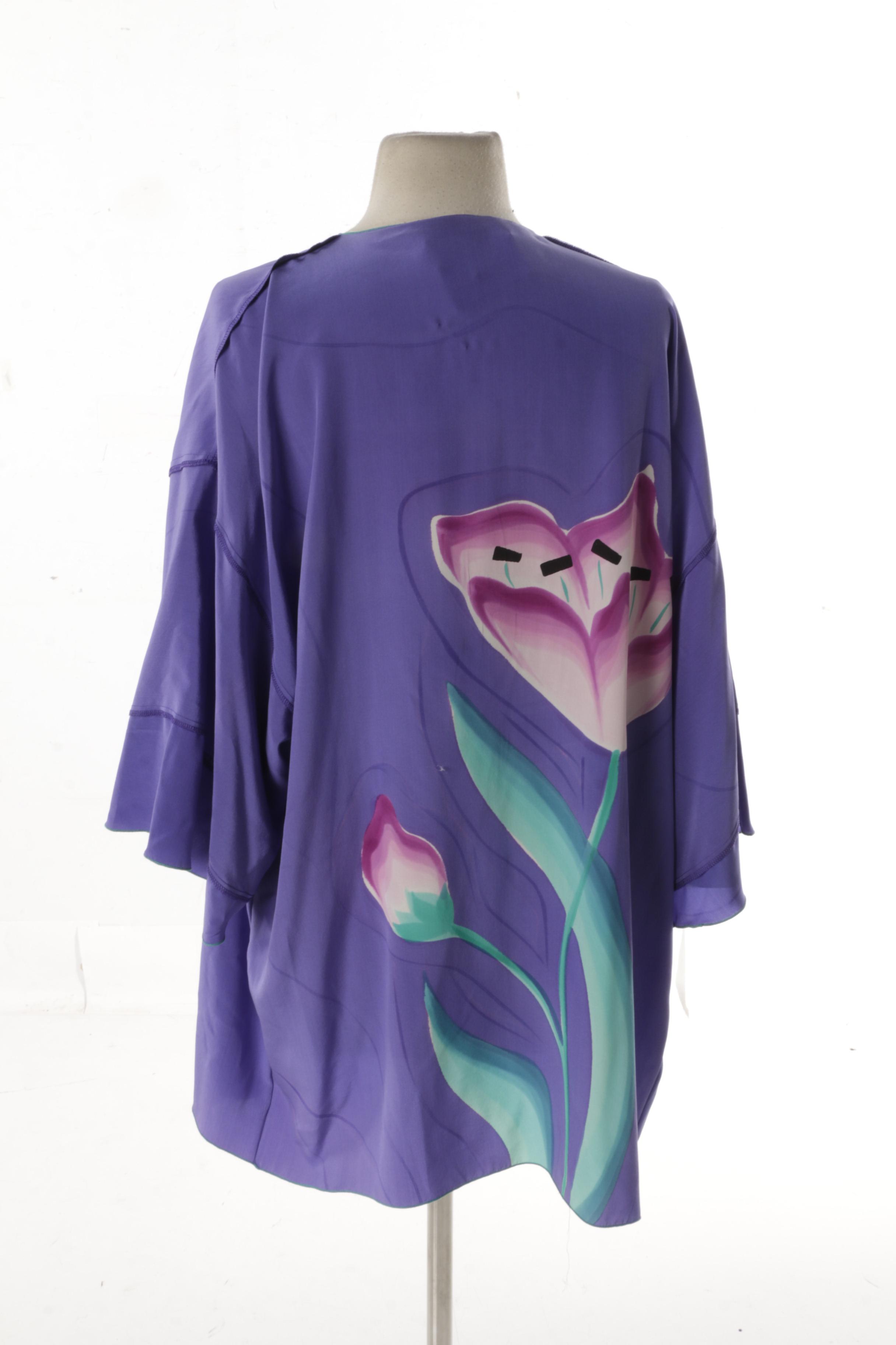 Women's Yolanda Lorente Hand-Painted Silk Ensemble