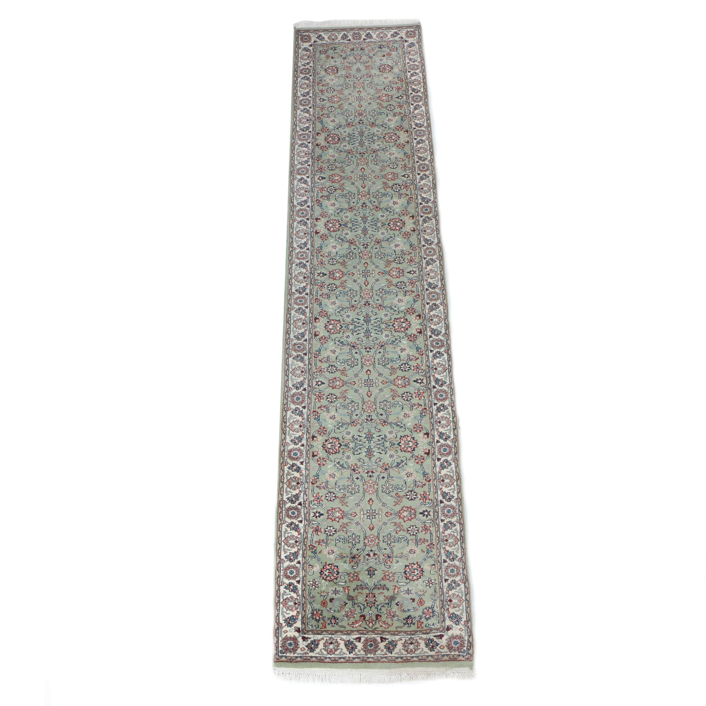 Hand-Knotted Indian Wool Carpet Runner from Arthur T. Gregorian