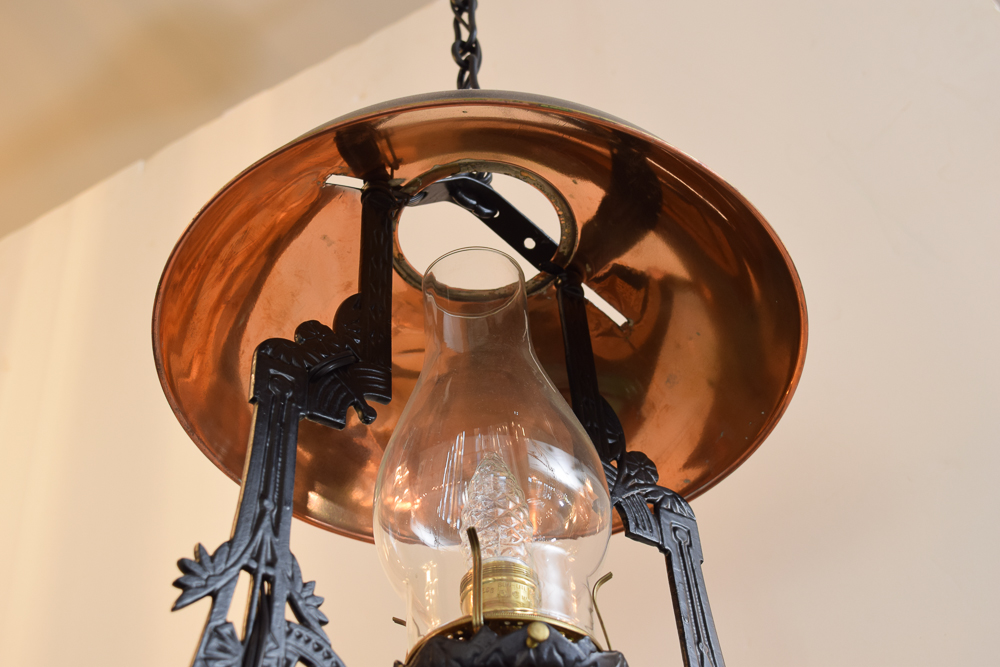 Electrified Victorian Hanging Oil Light
