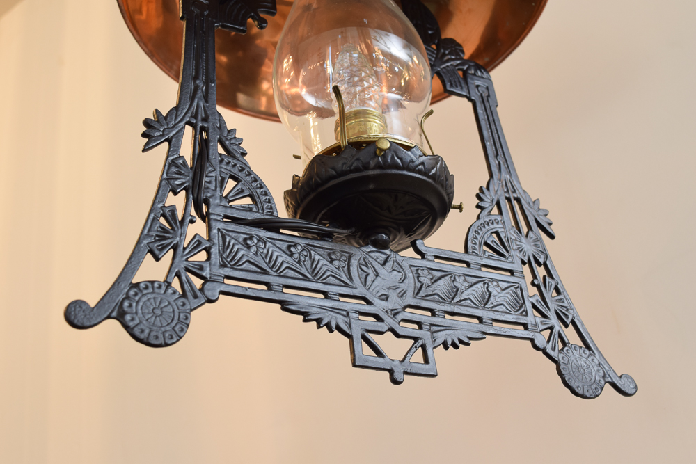 Electrified Victorian Hanging Oil Light