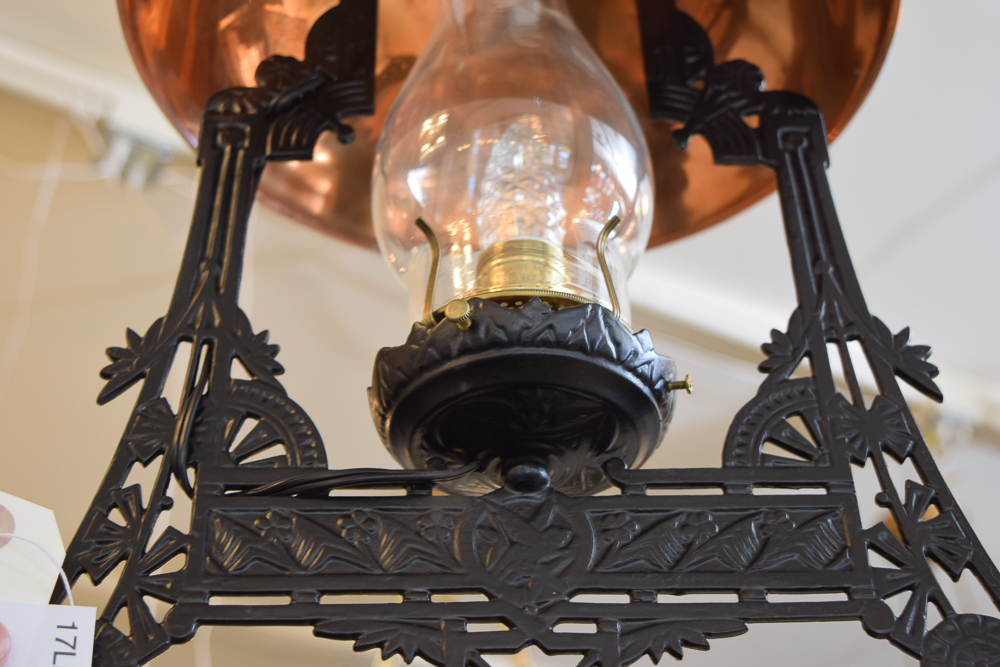 Electrified Victorian Hanging Oil Light