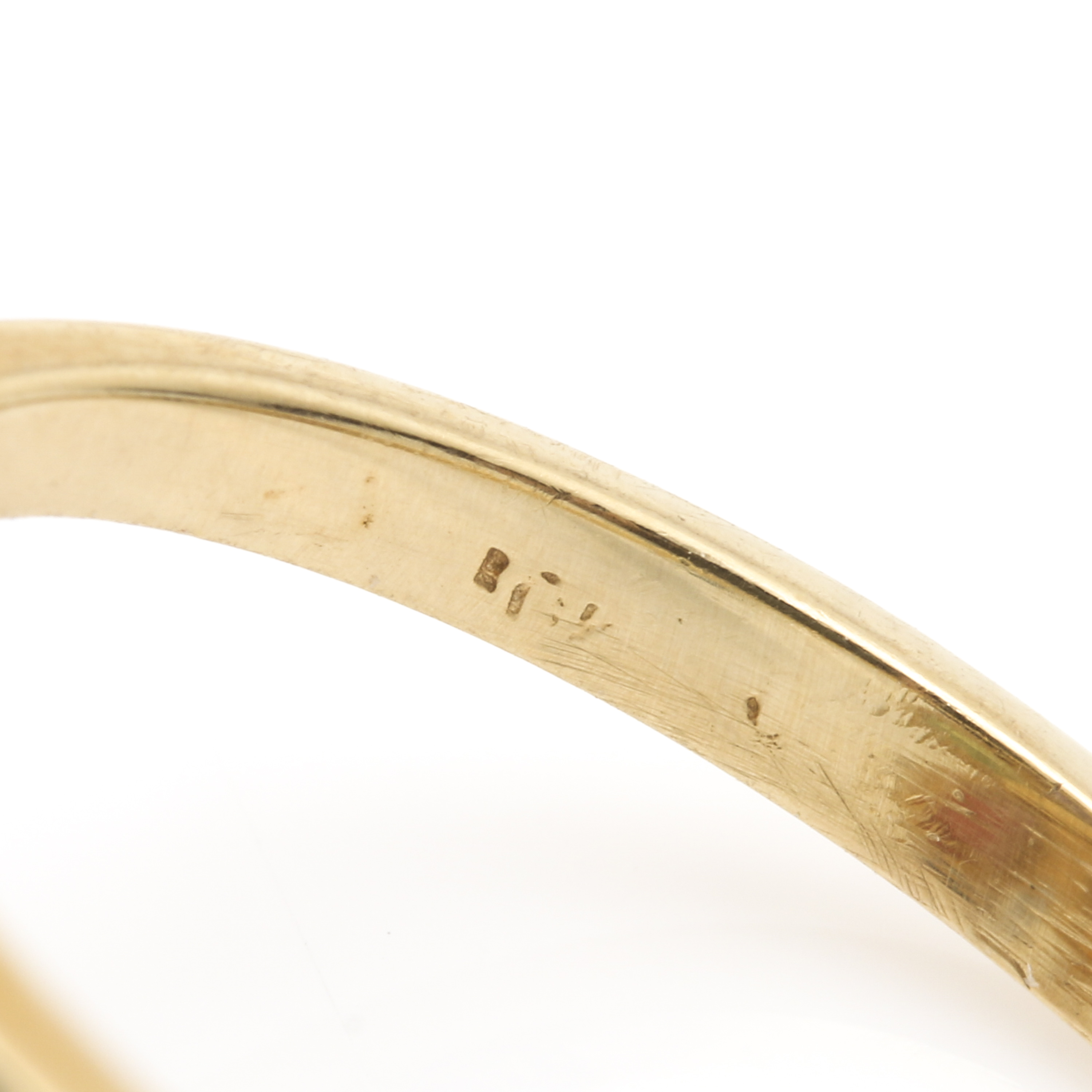 10K Yellow Gold Diamond and Gemstone Bypass Ring With White Gold Accent