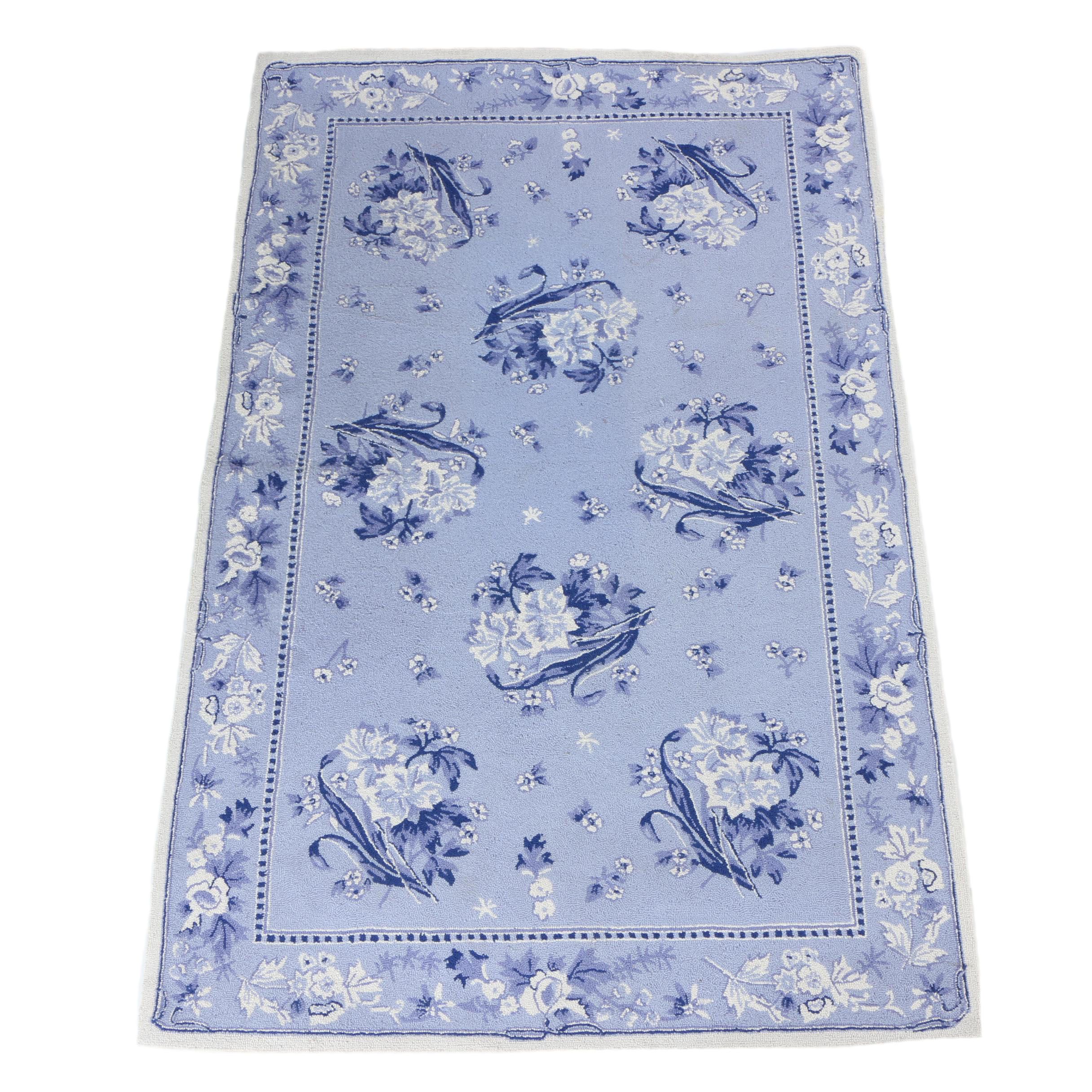 Hand-Hooked Rug Market "English Bloom" Area Rug