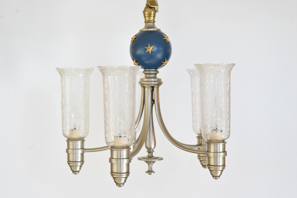 Five Light Chandelier With Eagle