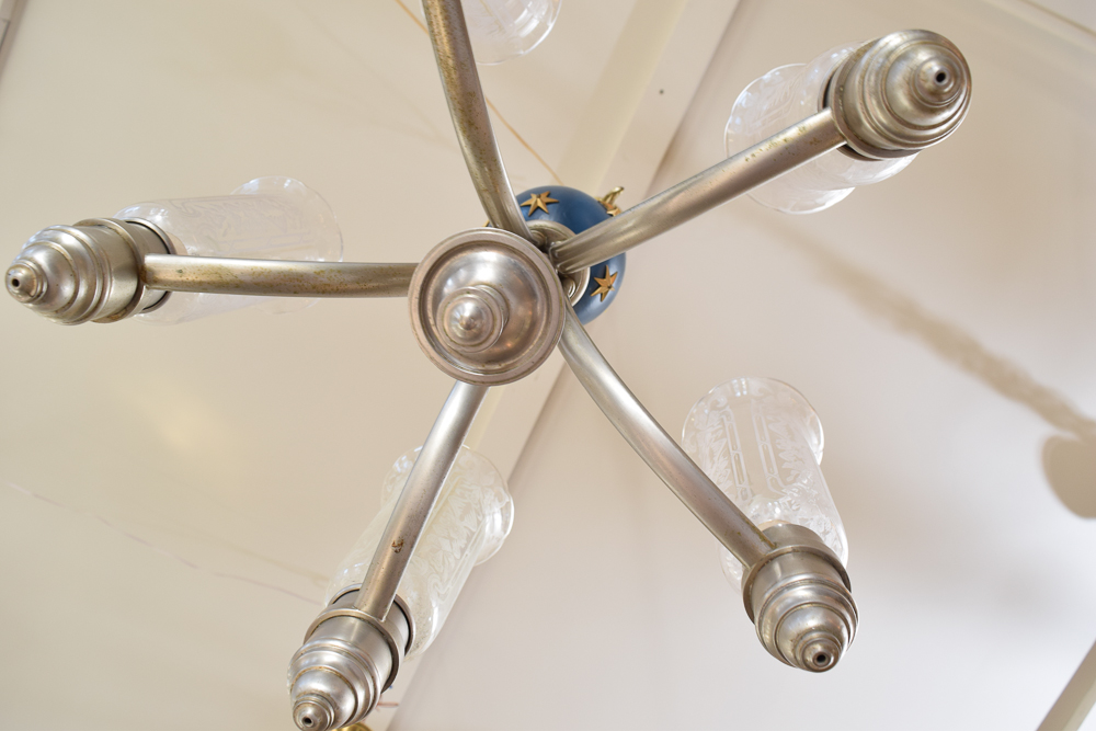 Five Light Chandelier With Eagle