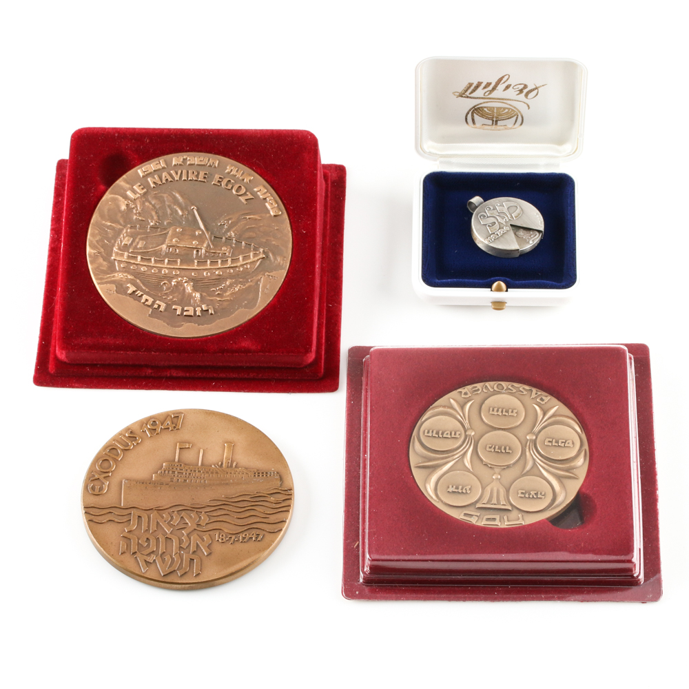 Three Israeli Commemorative Bronze Medals