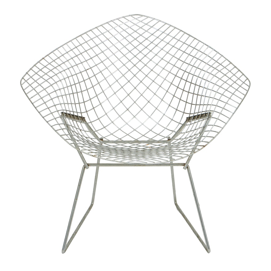 Vintage Modernist "Diamond" Chair by Harry Bertoia for Knoll
