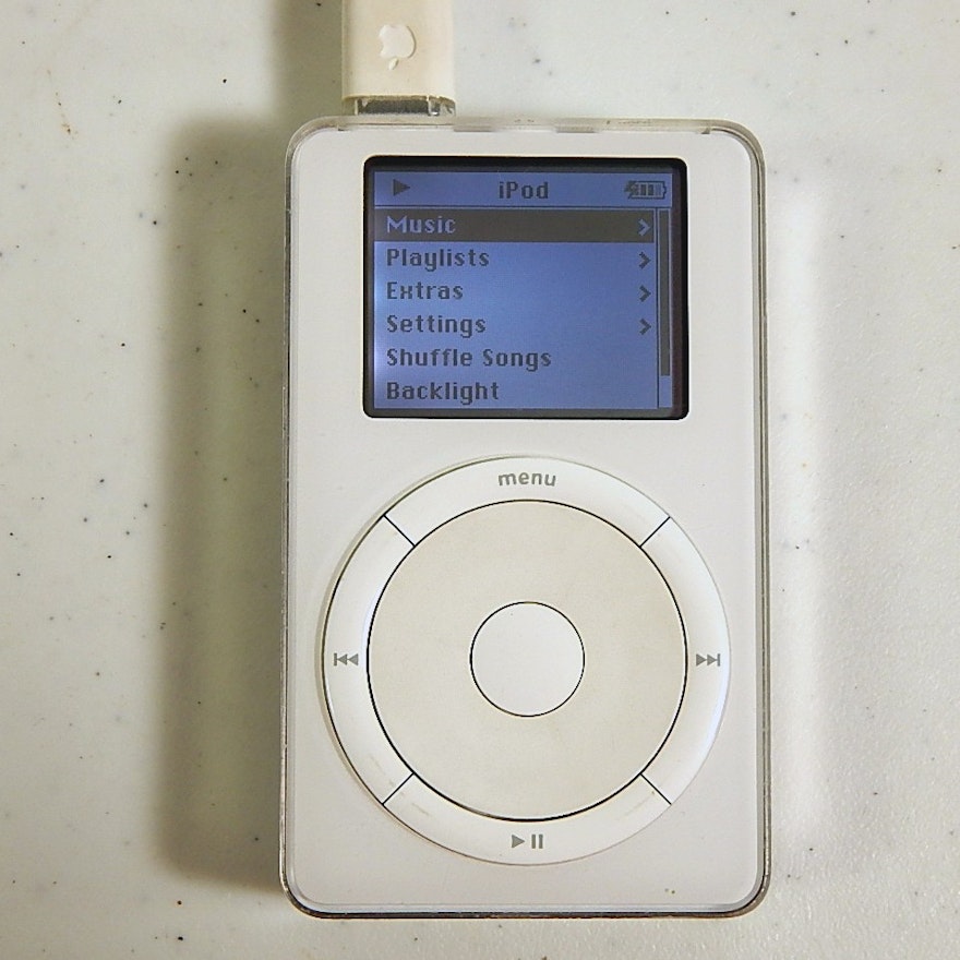 2002 White Apple iPOD 10GB