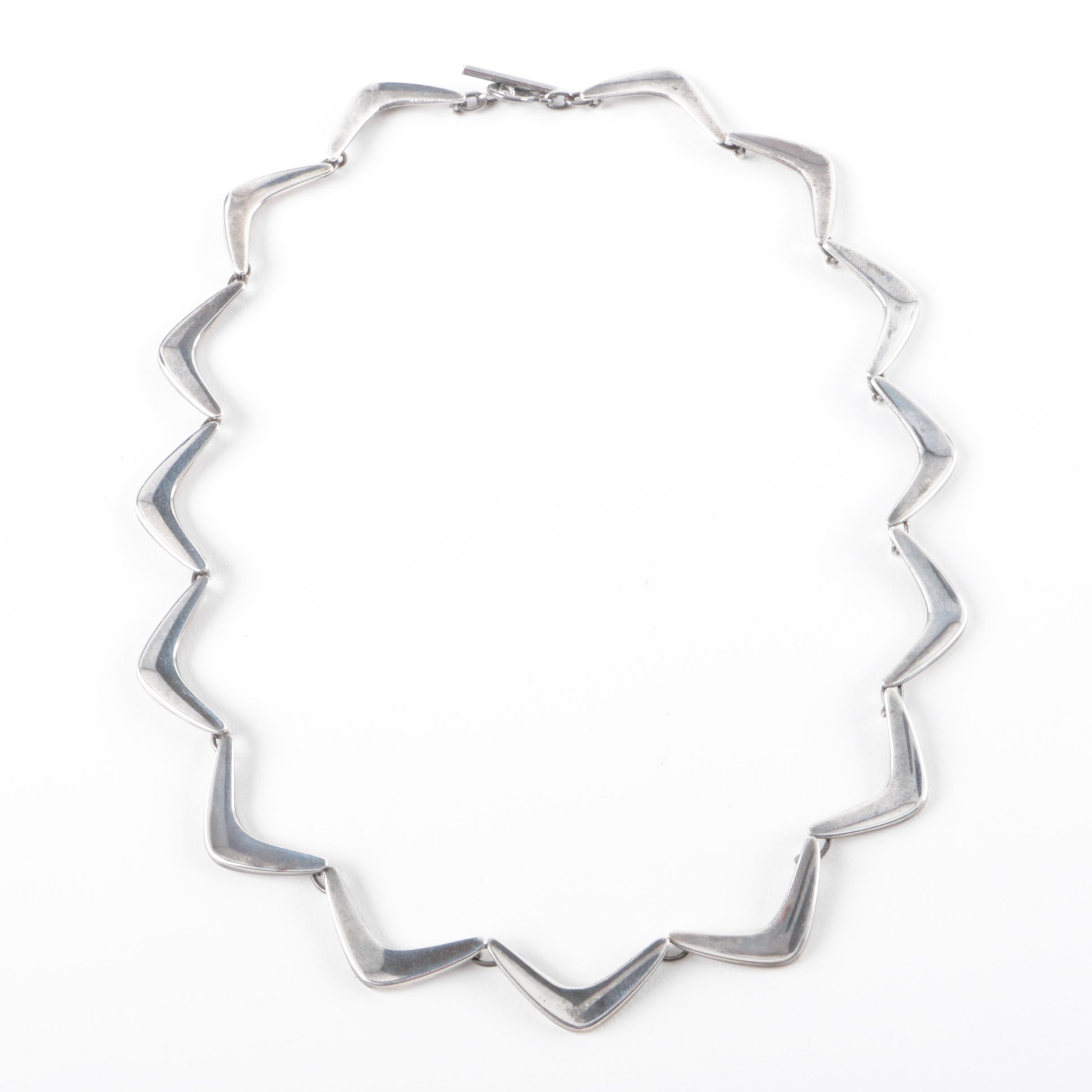 John Lauritzen Danish Modernist Sterling Silver Necklace
