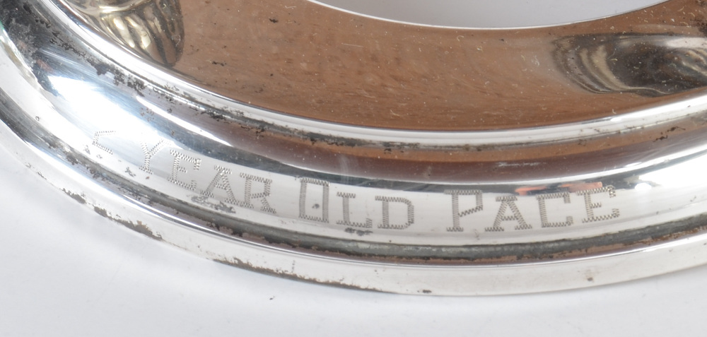1954 Vernon Downs Sterling Silver Footed Trophy Bowl