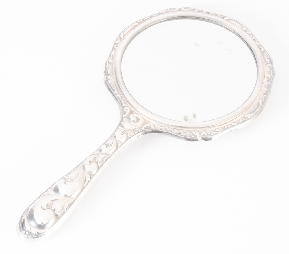 German 835 Silver Dresser Vanity Set by Gayer & Krauss