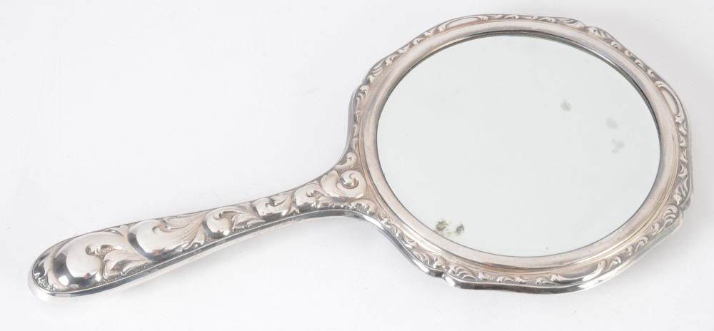 German 835 Silver Dresser Vanity Set by Gayer & Krauss