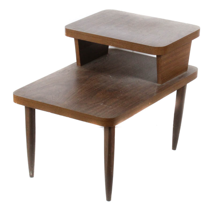 Mid Century Modern Bi-Level Side Table