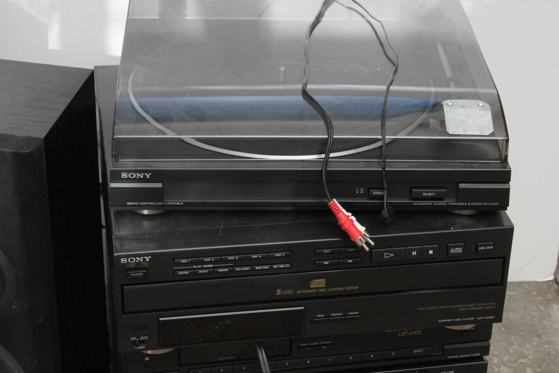 Sony Stereo System with Turntable, Speakers, and CD Player