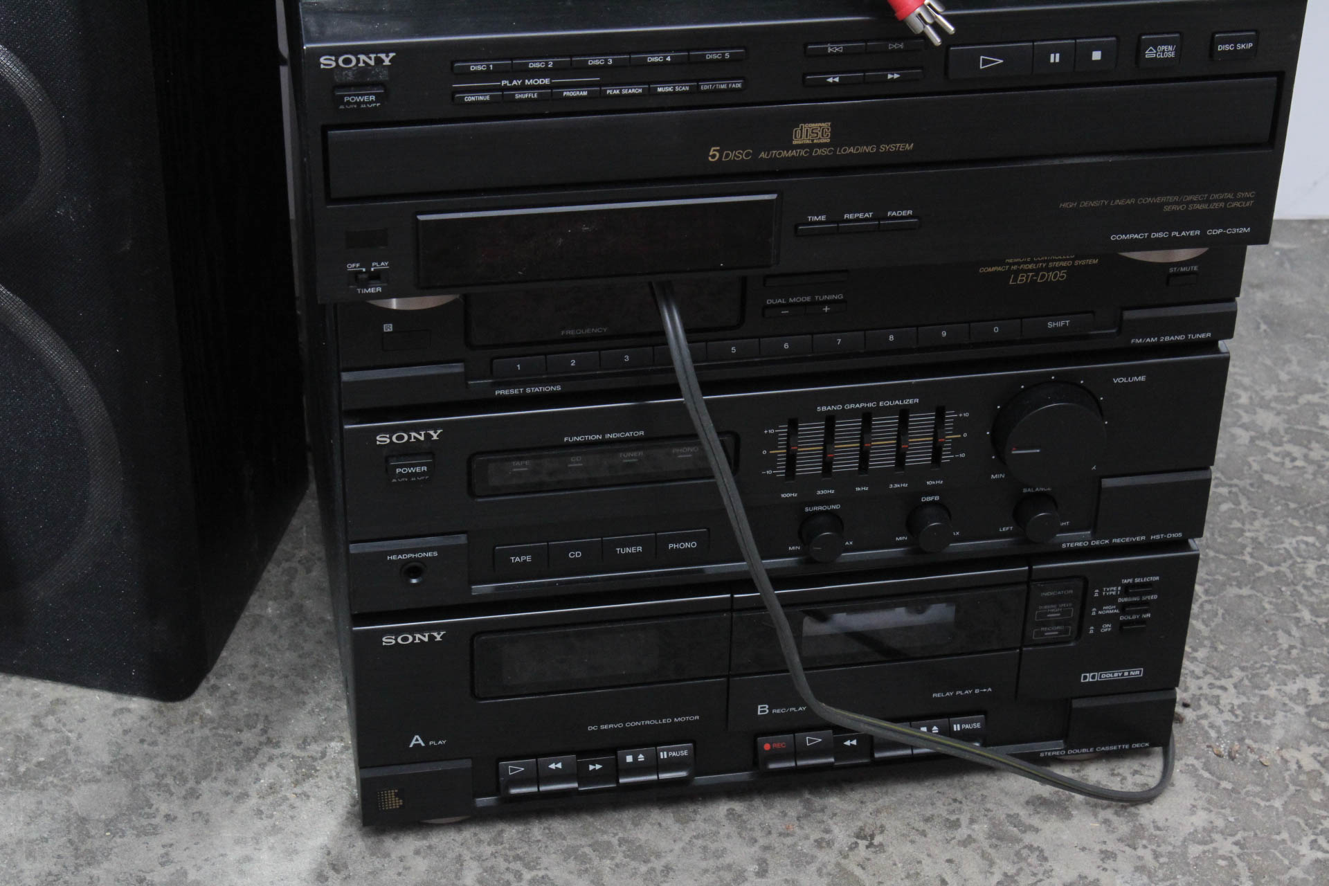 Sony Stereo System with Turntable, Speakers, and CD Player