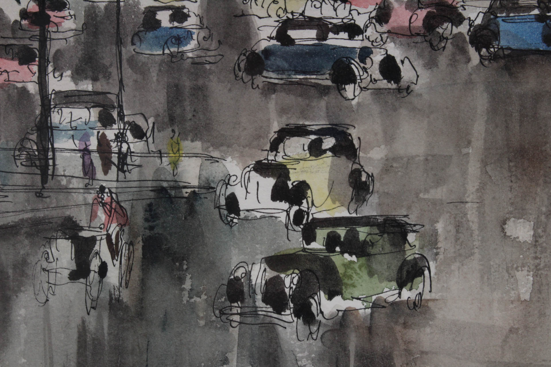 Guy de Nerac Lithograph Landscape "L'Arc de Triomphe Paris"