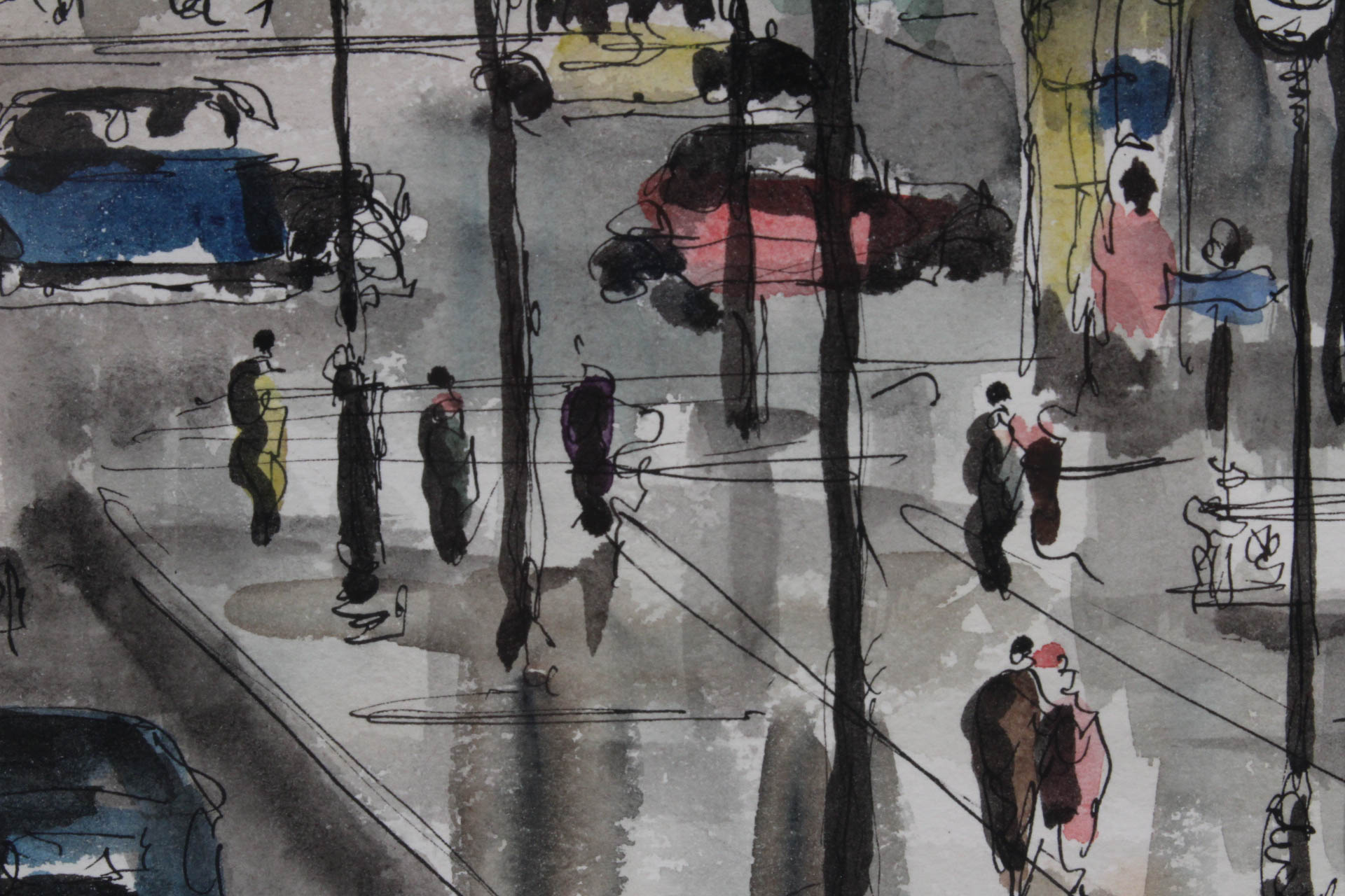 Guy de Nerac Lithograph Landscape "L'Arc de Triomphe Paris"