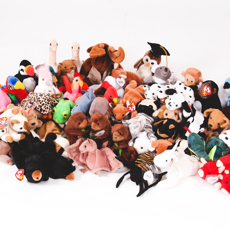 Large Assorted Collection of TY Beanie Babies