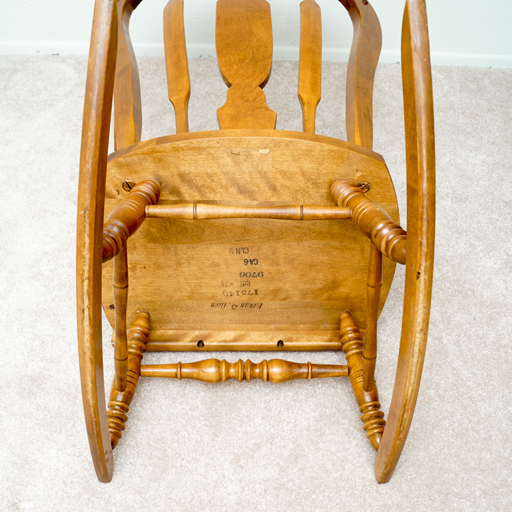 Vintage Maple Rocking Chair by Ethan Allen