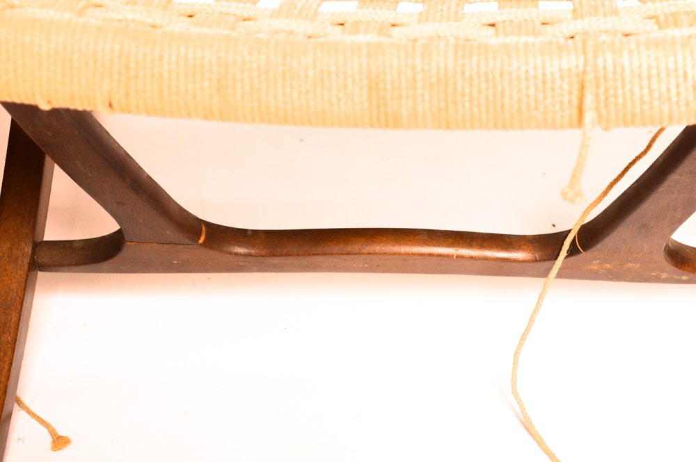 Three Danish Modern Woven Lounge Chairs