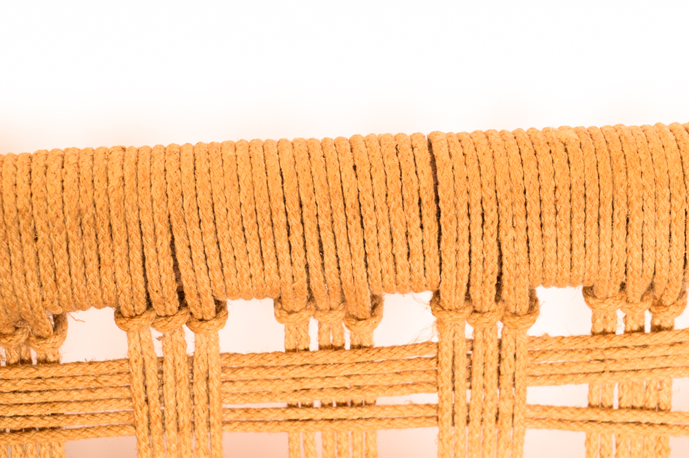 Three Danish Modern Woven Lounge Chairs