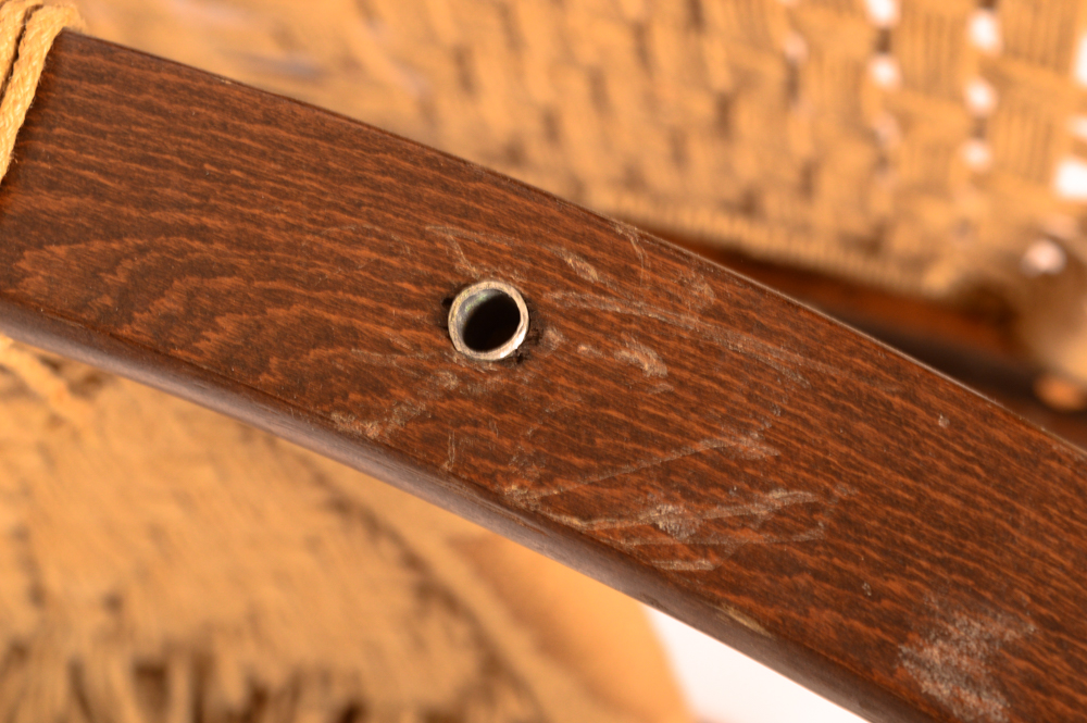 Three Danish Modern Woven Lounge Chairs